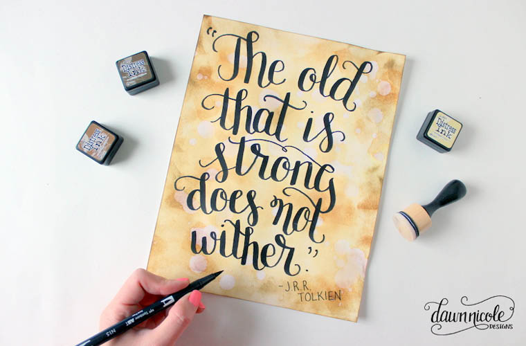 From Hobbyist to Published Hand Lettering Superstar - an inspiring expert interview with Creative Entrepreneur, Dawn Nicole Designs // From MichelleHickey.Design