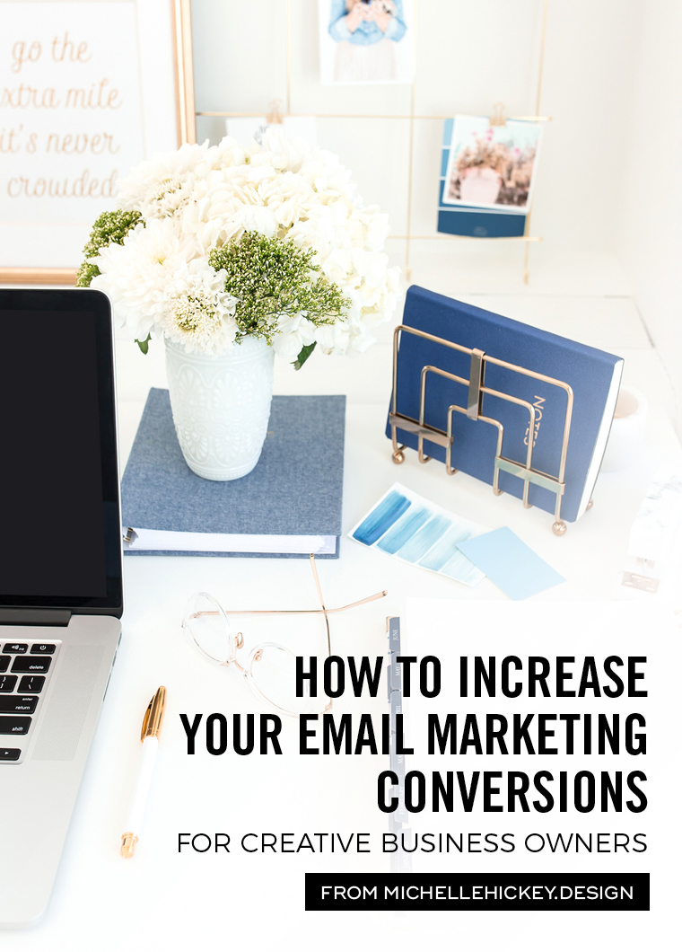 Are you a creative business owner who has been struggling with converting email subscribers to buyers and lifelong fans? In this blog post and video, Michelle shares an underutilized strategy that you can use to increase your odds of making a connection. // Includes a free guide with sample emails you can use to send to your audience. // from MichelleHickeyDesign #emailmarketing #creativebiz #creativebusiness