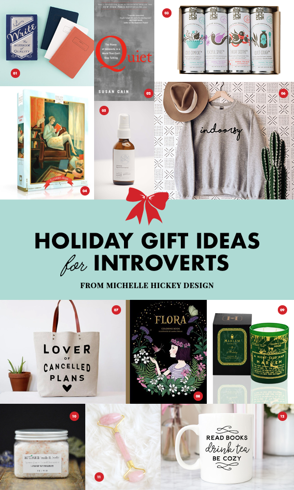 Holiday Gift Ideas for Introverts, from Michelle Hickey Design